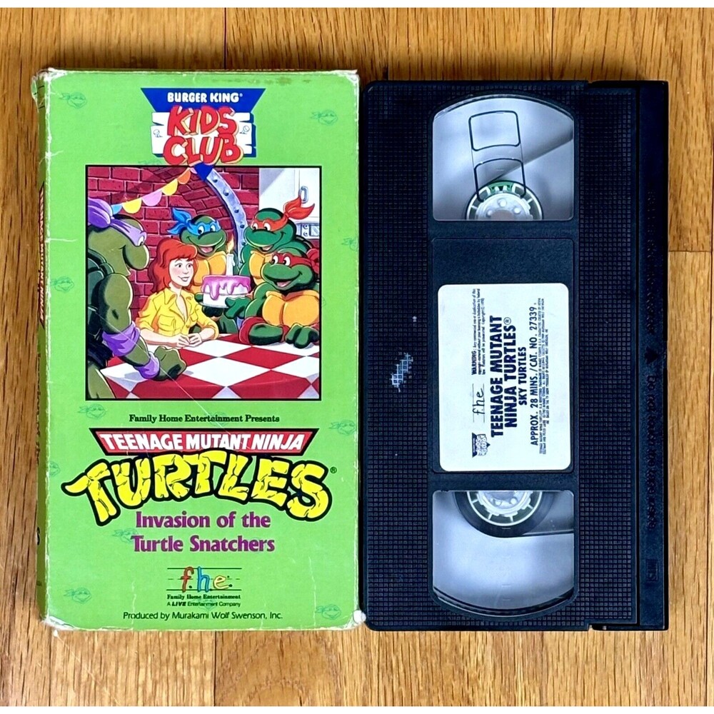 VTG 1990 TMNT Invasion of Turtle Snatchers Teenage Mutant Ninja Turtles VHS